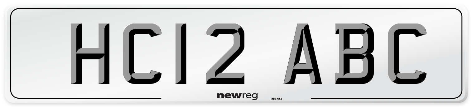 HC12 ABC Number Plate from New Reg